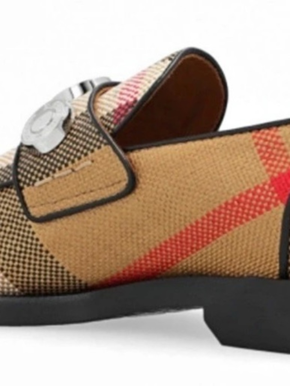 Burberry Broadbrook Stud Loafer Plaid in Beige & Black UK 5.5 / EU 38.5 - Picture 3 of 10